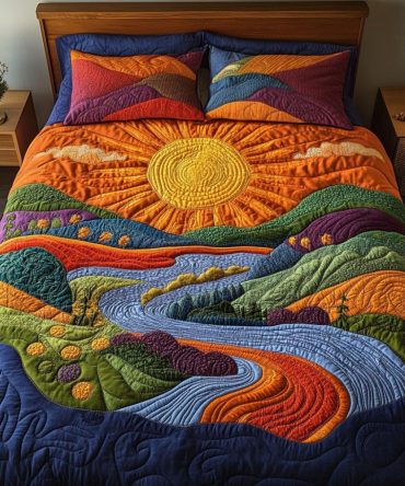 Hills Of Radiance 3-Piece Quilted Bedding Set