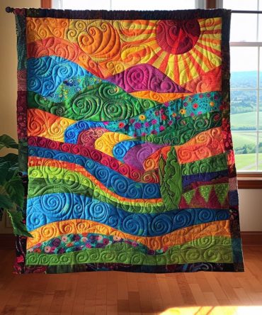Hippie Sky Wanderer Quilted Blanket