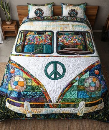Hippie Van Haven 3-Piece Quilted Bedding Set