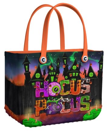 Spooky Hocus Pocus Halloween Tote Bag – Colorful Witchy Design, Perfect For Trick-Or-Treating & Seasonal Style