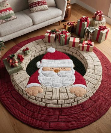 Holiday Cheer Quilted Round Mat