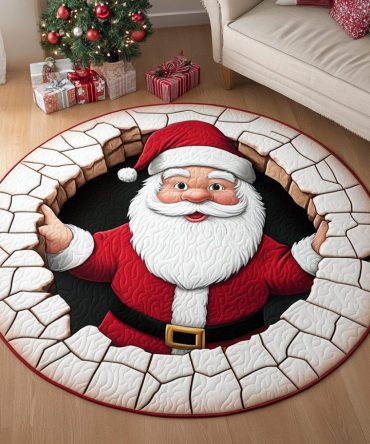 Holiday Cheer Quilted Round Mat