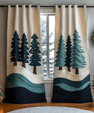 Holiday Forest Quilted Curtains