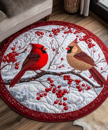 Holiday Sentinel Quilted Round Mat
