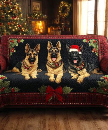 Holiday Shepherd Joy Quilted Sofa Cover