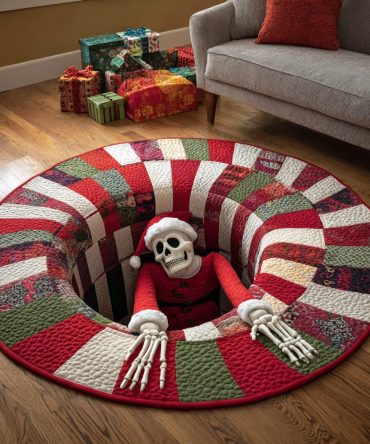 Holiday Surprise Quilted Round Mat