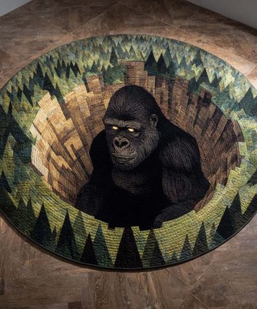 Hollow Watcher Quilted Round Mat