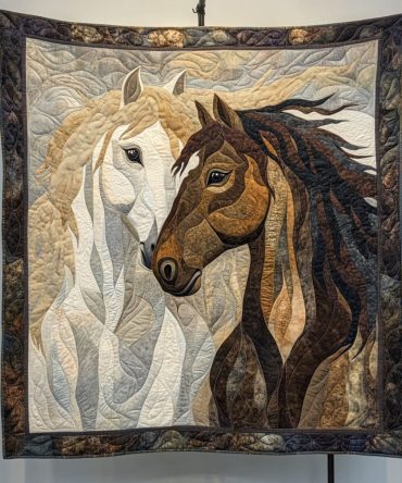 Hoofbeats Harmony Quilted Blanket