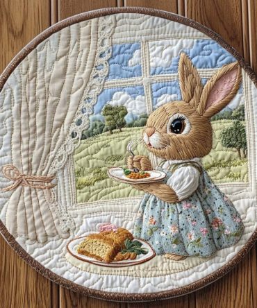 Hop Along Quilted Round Mat
