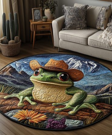 Hopping Dust Quilted Round Mat