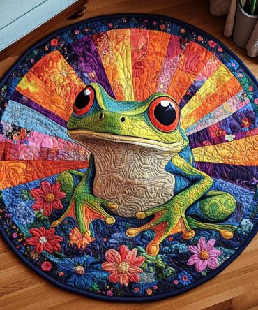 Hoppy Days Quilted Round Mat