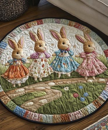 Hoppy Trails Quilted Round Mat