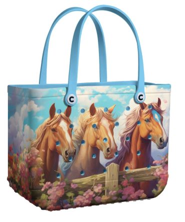 Chic Horse-Themed Tote Bag - Stylish & Spacious For Everyday Use