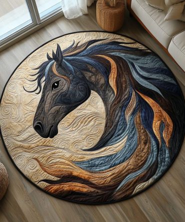 Horse Lover Dream Quilted Round Mat