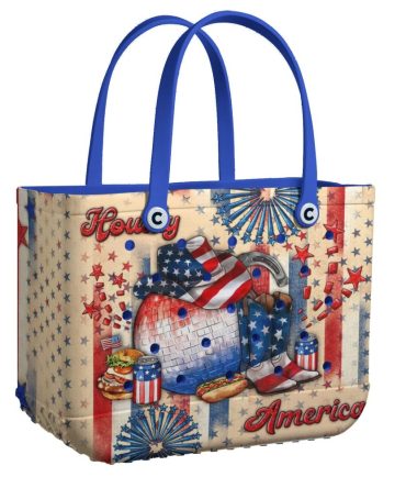 Patriotic American Tote Bag - Stars & Stripes Design, Perfect For 4Th Of July Celebrations!