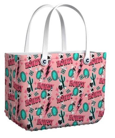 Bucket Tote Bag, Limited Edition Bogg Bag, Beach Bag Howdy Y'All