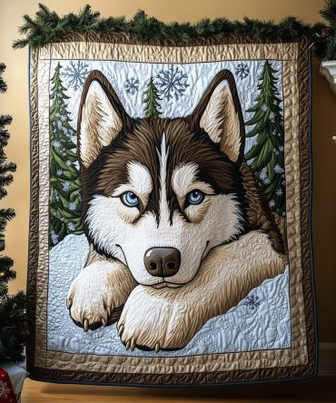 Husky Chill Hug Quilted Blanket