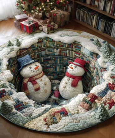 Icy Whisper Quilted Round Mat