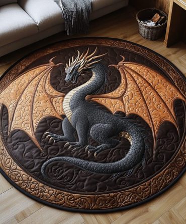 Infernal Wing Quilted Round Mat