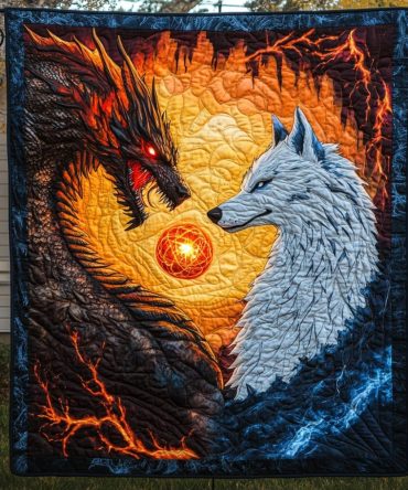 Inferno Embrace Quilted Blanket