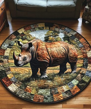 Iron Horn Quilted Round Mat