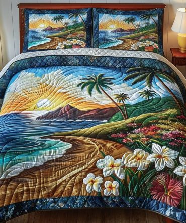 Island Breeze 3-Piece Quilted Bedding Set
