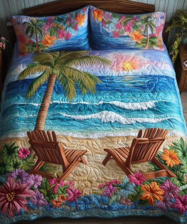 Island Escape 3-Piece Quilted Bedding Set