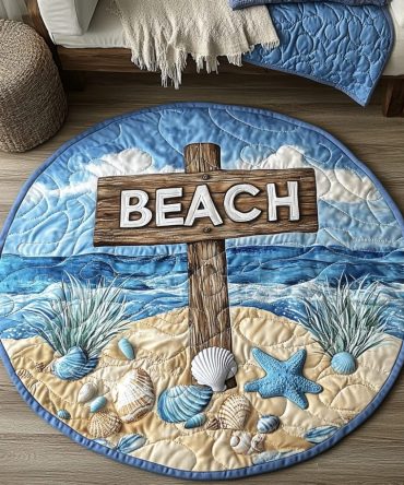 Island Escape Quilted Round Mat