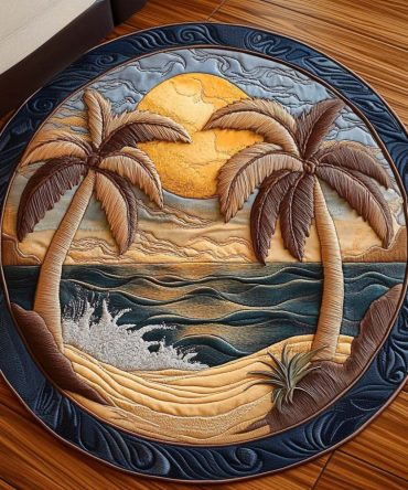 Island Retreat Quilted Round Mat