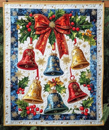 Jingle Bells Cheer Quilted Blanket