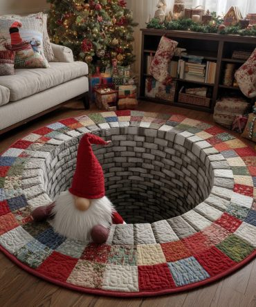 Jolly Descent Quilted Round Mat