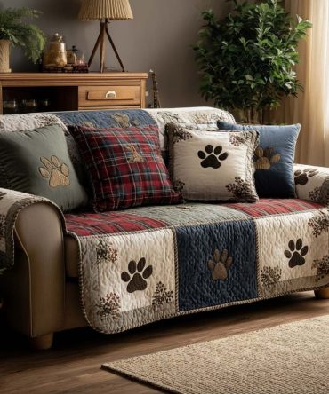 Jolly Paw Quilted Sofa Cover