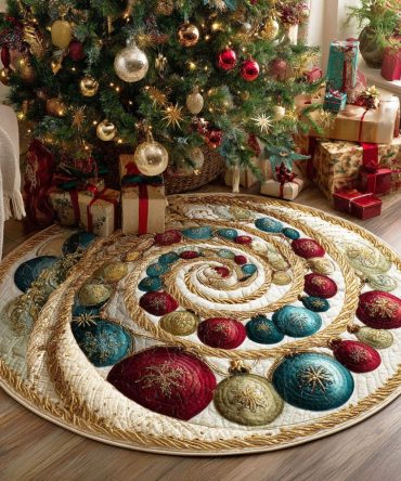 Jolly Tree Quilted Round Mat