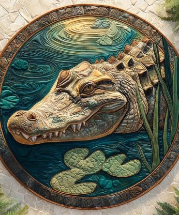 Jungle Gaze Quilted Round Mat