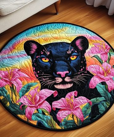 Jungle Guardian Quilted Round Mat