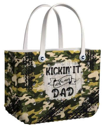 Bucket Tote Bag, Limited Edition Bogg Bag, Beach Bag Kicking It With Dad