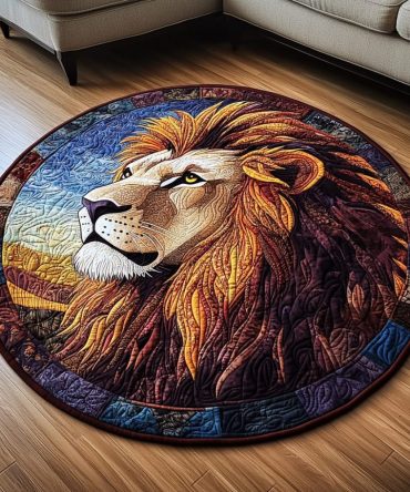 King Of The Wild Quilted Round Mat