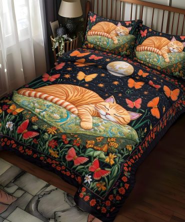 Kitty Dreams 3-Piece Quilted Bedding Set