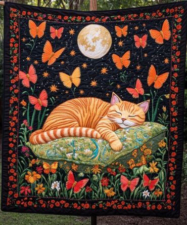 Kitty Dreams Quilted Blanket