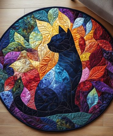Kitty Garden Quilted Round Mat