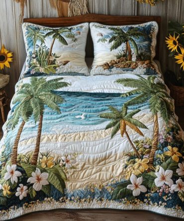 Lagoon Dream 3-Piece Quilted Bedding Set