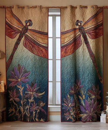 Lakeside Dragonfly Quilted Curtains
