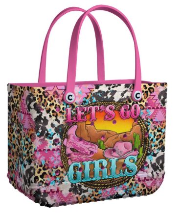 Bucket Tote Bag, Limited Edition Bogg Bag, Beach Bag Let'S Go Girls