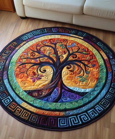 Life Balance Quilted Round Mat