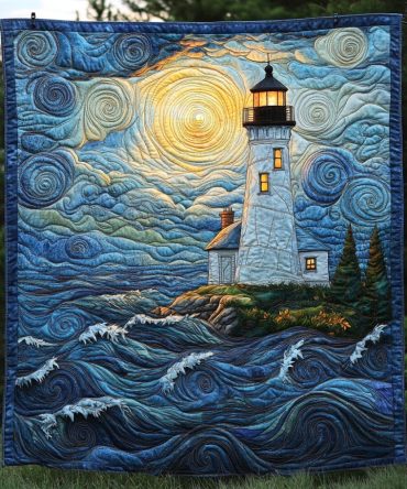 Lighthouse Glow Quilted Blanket