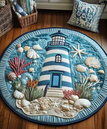 Lighthouse Mirage Quilted Round Mat