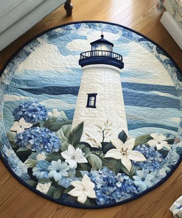 Lighthouse Path Quilted Round Mat