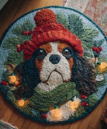 Lights King Charles Quilted Round Mat