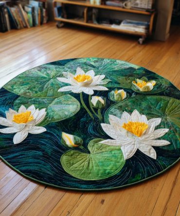 Lily Pads Quilted Round Mat