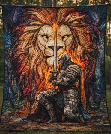 Lion Knight Quilted Blanket